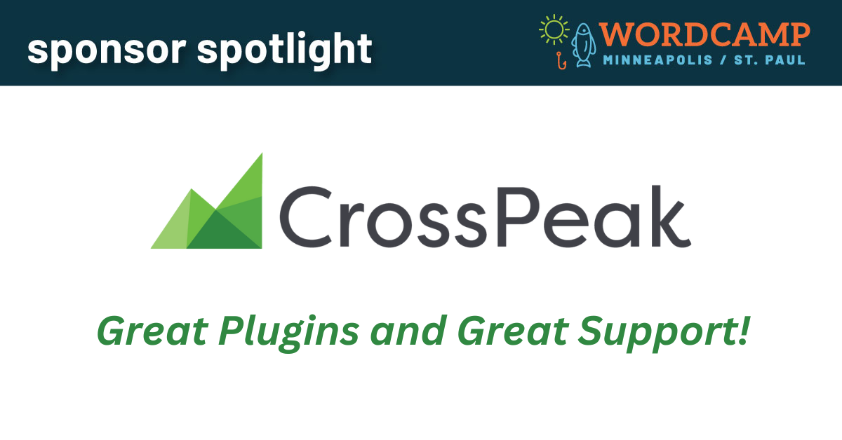 CrossPeak Software Proudly Sponsors WordCamp Minneapolis 2024